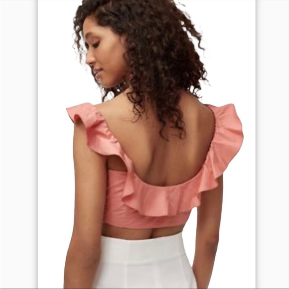 Aritzia Wilfred sandrine ruffle crop top - Picture 3 of 8